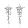 Fanci Me Women's White / Silver / Gold Vega Serenade Twinkling Star Alpha Lyrae Sterling Silver Stud Earring 