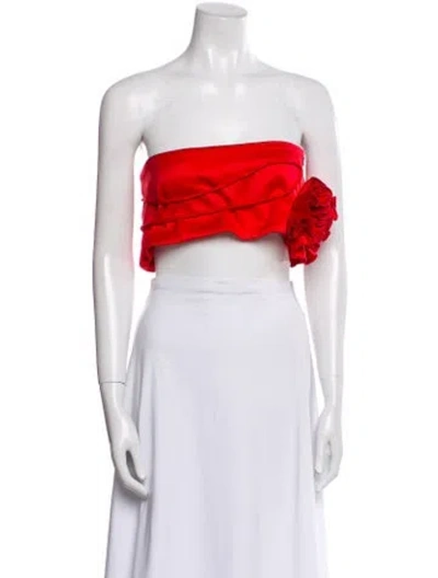 Pre-owned Fancì Strapless Crop Top In Multi