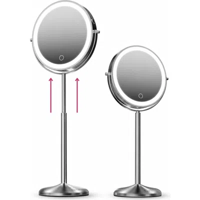 Fancii Hailey Double Sided Makeup Mirror With Lights In Metallic