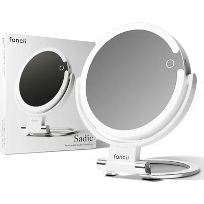 Fancii Sadie Double Sided Travel Mirror In Silver