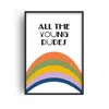 Fanclub All The Young Dudes Retro Giclée Art Print In White