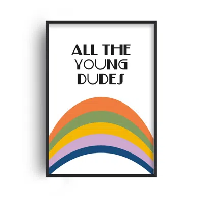 Fanclub All The Young Dudes Retro Giclée Art Print In White