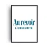Fanclub Au Revoir L'obscurite Goodbye Darkness French Retro Giclée Art Print - Blue In Blue
