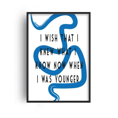 Fanclub Black / Blue When I Was Older Retro Music Inspired Giclée Art Print A2 In Black/blue