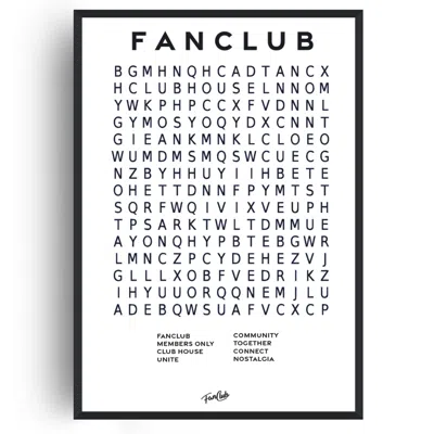 Fanclub Black  Core Wordsearch Giclée Art Print
