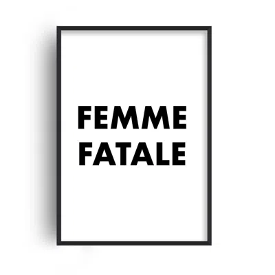 Fanclub Black Femme Fatale Retro Music Giclée Art Print A2 In White