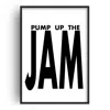 Fanclub Black Pump Up The Jam Retro Music Giclée Art Print A2 In Black