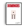 Fanclub Black / Red Dominoes Retro Game Giclée Art Print A2 In Black/red
