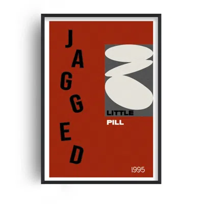 Fanclub Black / Red Jagged Little Pill Retro Giclée Art Print In Multi