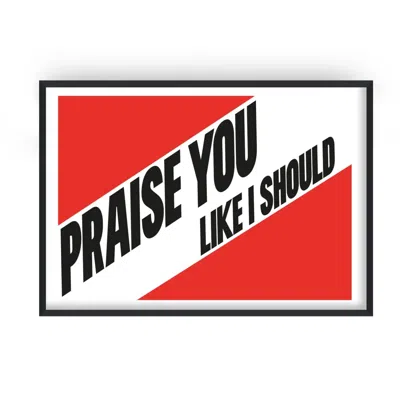 Fanclub Black / Red Praise You Like I Should Giclée Art Print In Multi