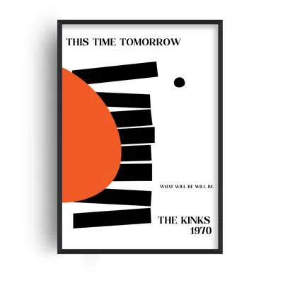 Fanclub Black / Red This Time Tomorrow The Kinks Inspired Abstract Giclée Art Print A2 In Multi