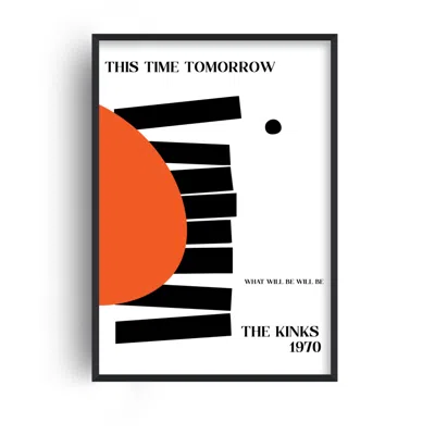 Fanclub Black / Red This Time Tomorrow The Kinks Inspired Abstract Giclée Art Print A3 In Multi