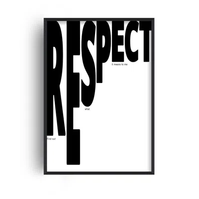 Fanclub Black Respect Typography Retro Music Giclée Art Print