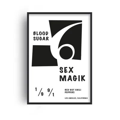 Fanclub Black / White Blood Sugar Sex Magik Red Hot Chili Peppers Inspired Abstract Giclée A2 Art Print In Multi