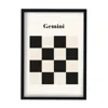 Fanclub Black / White Gemini Zodiac Star Sign A2 Art Print In Multi