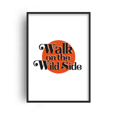 Fanclub Black / White / Red Walk On The Wild Side Giclée Retro Art Print A3 In Orange