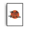 Fanclub Black / White / Red Walk On The Wild Side Giclée Retro Art Print A3 In Multi