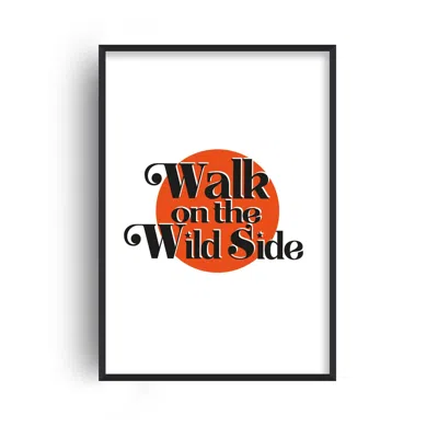 Fanclub Black / White / Red Walk On The Wild Side Giclée Retro Art Print A3 In Multi