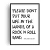 Fanclub Black / White Rock N Roll Band Retro Giclée Art Print A2 In Multi