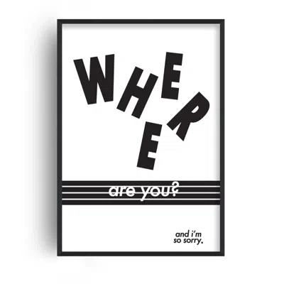 Fanclub Black / White Where Are You Retro Music Punk Rock Giclée Art Print In Multi