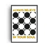 Fanclub Black / Yellow Always Believe In Your Soul 1980s Music Art Print A2 In Multi