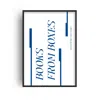 Fanclub Blue Books From Boxes Giclée Art Print A2 In Blue