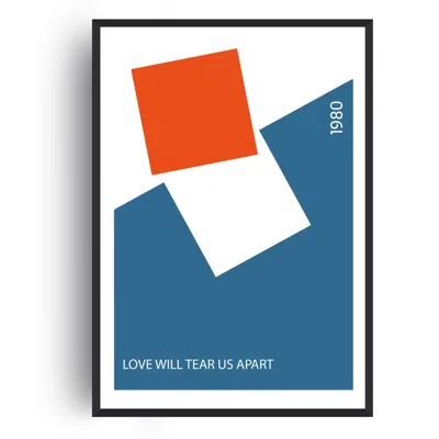 Fanclub Blue Love Will Tear Us Apart Song Lyric Retro Art Print