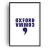 Fanclub Blue Oxford Comma Giclée Retro Art Print A2 In Blue