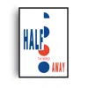 Fanclub Blue / Red Half The World Away Retro Music Oasis Art Print In Blue/red