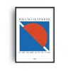 Fanclub Blue / Red Just Can't Get Enough 1980's Music Song Lyric Abstract Art Print A2 In Blue/red