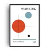 Fanclub Blue / Red My Aim Is True Retro Music Inspired Abstract Giclée Art Print A2 In Multi
