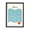 Fanclub Blue / Red Pisces Zodiac Star Sign A2 Art Print In Multi