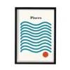 Fanclub Blue / Red Pisces Zodiac Star Sign A3 Art Print In Multi