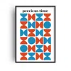 Fanclub Blue / Red Precious Time Giclée Retro Art Print A3 In Multi