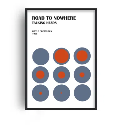 Fanclub Blue / Red Road To Nowhere Talking Heads Giclée Retro Inspired Art Print A2 In Multi
