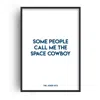 Fanclub Blue Space Cowboy Steve Miller Band The Joker Inspired Retro Giclée Art Print A2 In Multi