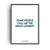 Fanclub Blue Space Cowboy Steve Miller Band The Joker Inspired Retro Giclée Art Print A3 In Blue