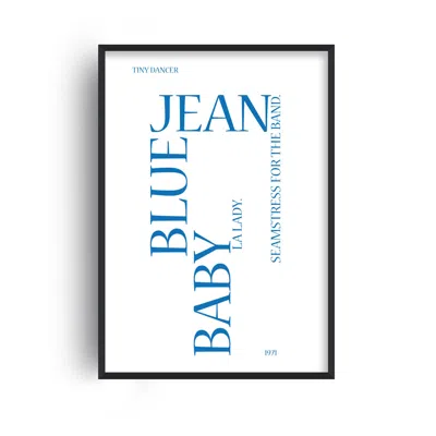 Fanclub Blue Tiny Dancer Retro Music Inspired Giclée Art Print A2
