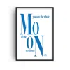 Fanclub Blue Whole Of The Moon Retro Giclée Art Print A3 In Blue