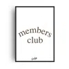Fanclub Brown / Neutrals  Members Club Giclee Art Print In Brown