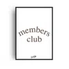 Fanclub Brown / Neutrals  Members Club Giclee Art Print A2 In Brown