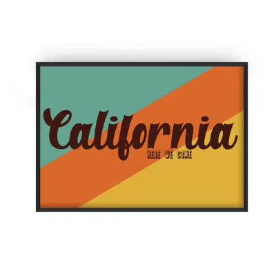 Fanclub California 1970s Retro Music Giclée Art Print A2 In White