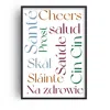 Fanclub Cheers Festive Cin Cin Exclusive Typographic Art Print In Multi