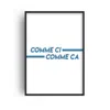 Fanclub Comme Ci Comme Ça Blue French Retro Giclée Art Print In Blue