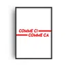 Fanclub Comme Ci Comme Ça Red French Retro Giclée Art Print In Red