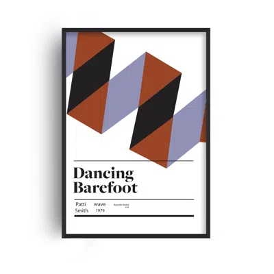 Fanclub Dancing Barefoot Retro Giclée Art Print A3 In White