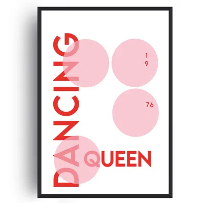 Fanclub Dancing Queen Music Retro  Art Print A2 In White