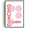 Fanclub Dancing Queen Music Retro Art Print In White