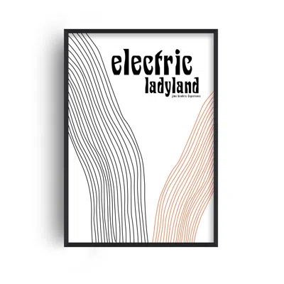 Fanclub Electric Ladyland Jimi Hendrix Inspired Retro Giclée Art Print In White