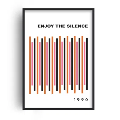 Fanclub Enjoy The Silence Bedroom Abstract Art Print A2 In White